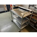 Stainless Steel Wheeled Trolley 850 x 500