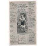 Boxing – ‘Bugle Major A. Bendy’ The Highland Light Infantry boxing postcard featuring timeline stats