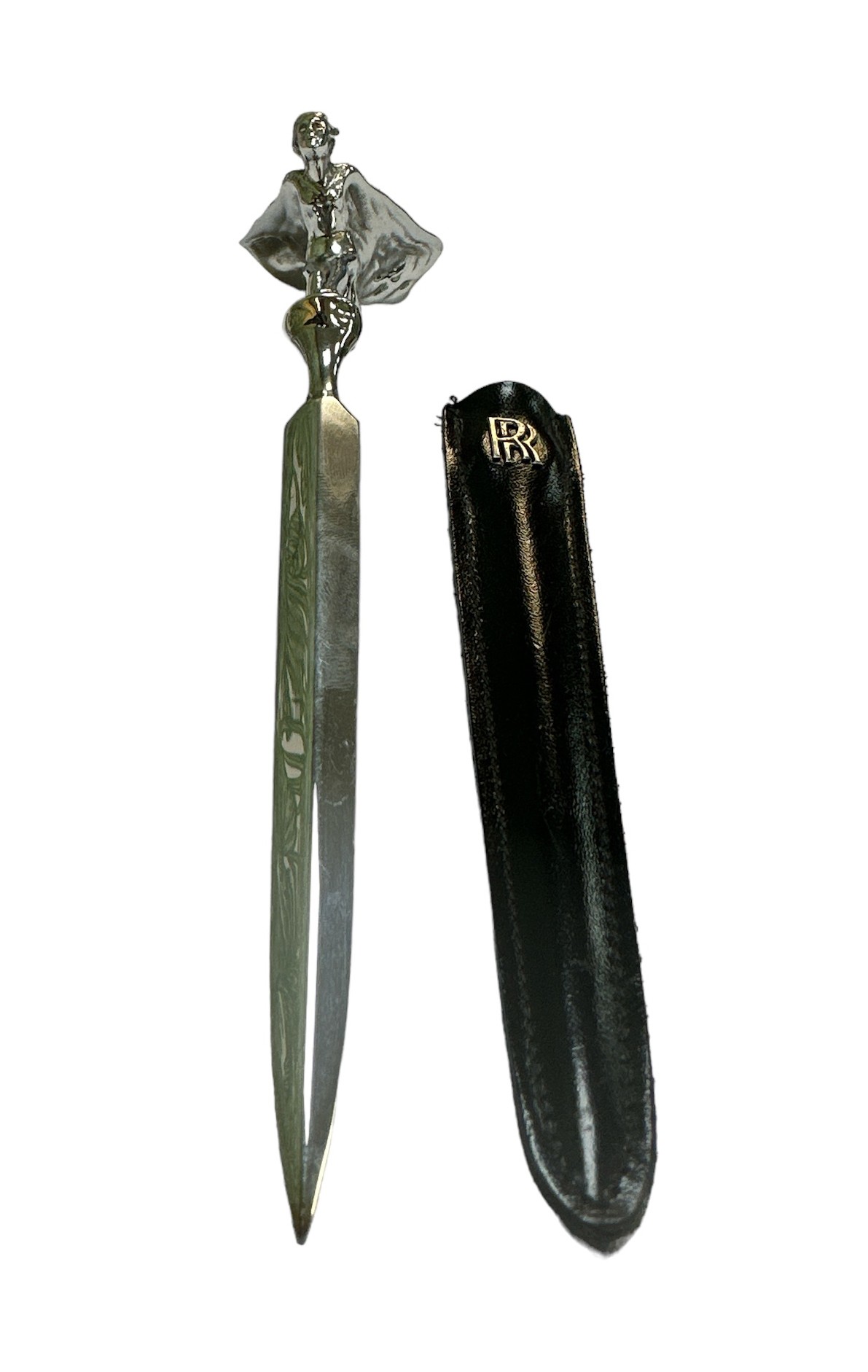 Rolls Royce limited edition Spirit of Ecstasy showroom desk letter opener, as issued by Rolls