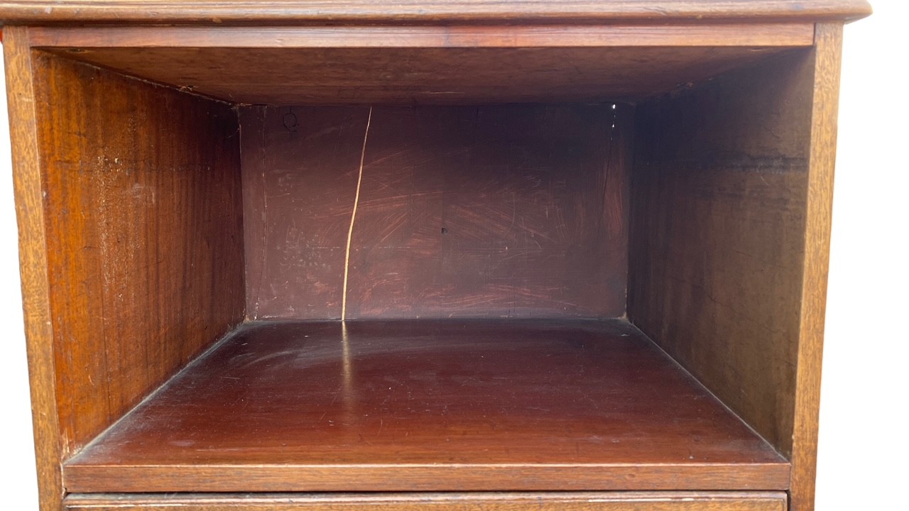 19th Century mahogany 2-drawer bedside cupboard/table, width 47cm, height 69cm, depth 40cm. - Image 10 of 10