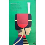 An original Tom Eckersley 1976 London Underground ‘Ceremonial London’ transport poster. Green with