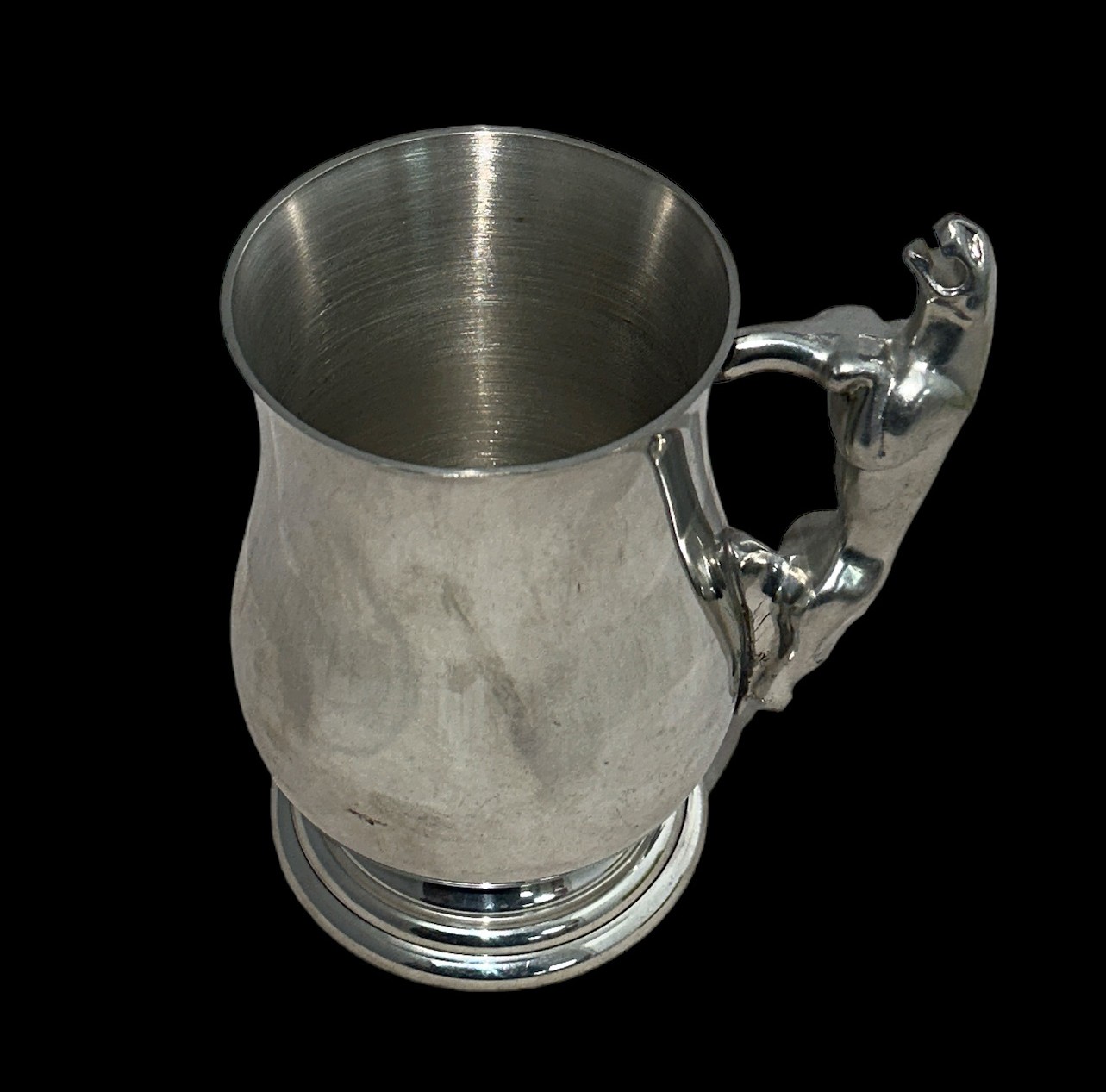 Pewter tankard with Jaguar handle. - Image 2 of 3