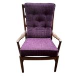 Mid 20th Century Parker Knoll arm chair, recently reupholstered, width 65cm, depth 88cm, height