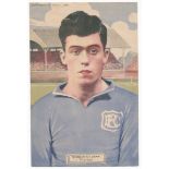 Topical Times 1920's Dixie Dean large colour supplement, 190x125mm, in good condition.