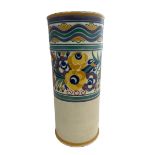 Carter Stabler Adams Poole Pottery - A large 1930s Art Deco tall vase in the YO pattern painted by