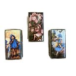 Three 925 silver hinged Art Nouveau style pill boxes with Pixie/Fairy & flower designs to top of