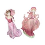 Coalport pair of female figures; ‘Rosalie’ Millenium 2000 figure and ‘Summer Stroll’ from the