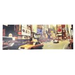 Jamie George (British) – Times Square large format limited edition reproduction of a New York