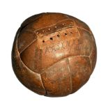 Football Memorabilia: Arsenal FC, signed leather football 1938, stitched twelve panel hand-sewn ball