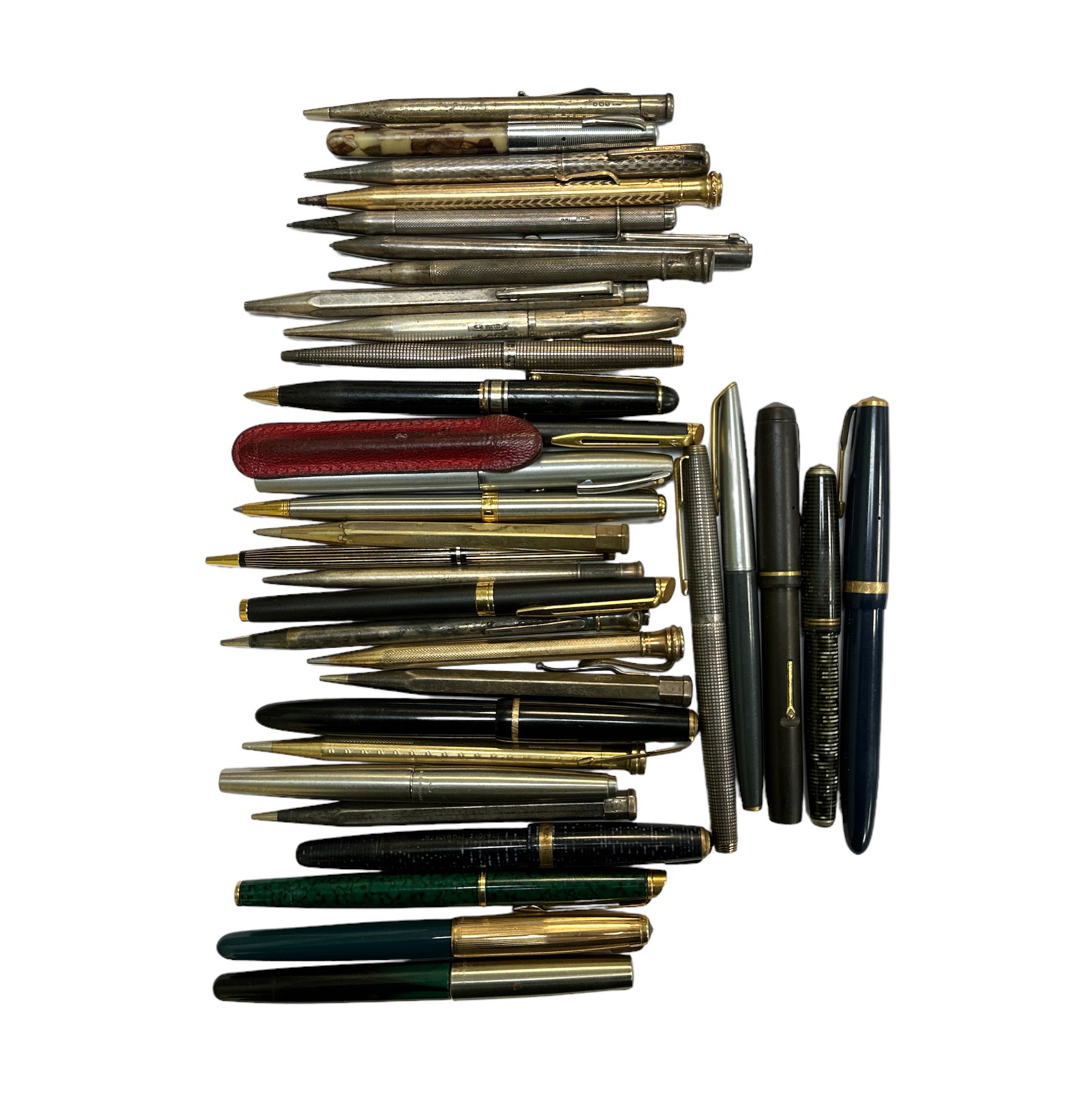 Collection of fountain pens (12) including Watermans with 18ct gold nib, Conway Stewart with 14ct