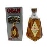 Oban 12 Year Old John Hopkins and Co. single malt whisky. This early boxed example of Oban single