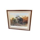 Terence Cuneo. Ready to Roll framed print featuring BR green 35027 Merchant Navy class Port Line,