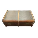 A vintage Pioneer luggage trunk, 85cm x 50cm x 34cm