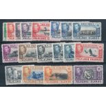 Falkland Islands. 1938-50 set to £1, M. (SG 146-63) Cat £475