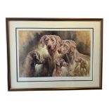 Mick Cawston (1959-2006) – Weimaraner Dogs limited edition signed print, 354/850. Framed and glazed.