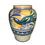 Carter Stabler Adams Poole Pottery – A large c.1930’s Art Deco vase in the CO pattern painted by