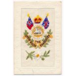 Silks - World War One embroidered silks postcards, mixed condition, some with pencilled writing on