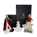 Royal Worcester figurines (3) with boxed Millie with certificate and Katie and unboxed Queen