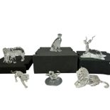 Six Swarovski crystal animal figures from the African Wildlife and Inspiration Africa series.