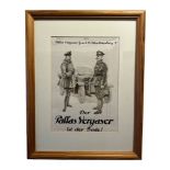 A framed German Motor advertisement, März/April 1916, Seite 19 Pallas Vergaser G.m.b. h.