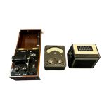 A selection of various vintage sound/electronic devices to include; a Stanley Cox Ltd wooden boxed