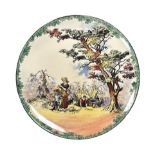 A large Royal Doulton ‘Old English Scenes’ plate, ‘The Gleaners’. Stamped Made in England Royal