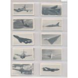 Collection of aeroplane themed cigarette cards and postcards with cigarette and trade card sets in 2