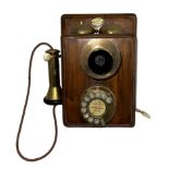 A Siemens Brothers & Co Ltd London wall mounted bell telephone. Pat. 526926, Pat. SA 9/13. With