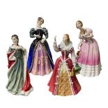 Royal Doulton - four Queens of the Realm figures, comprising Mary Queen of Scots HN 3142 No.502,