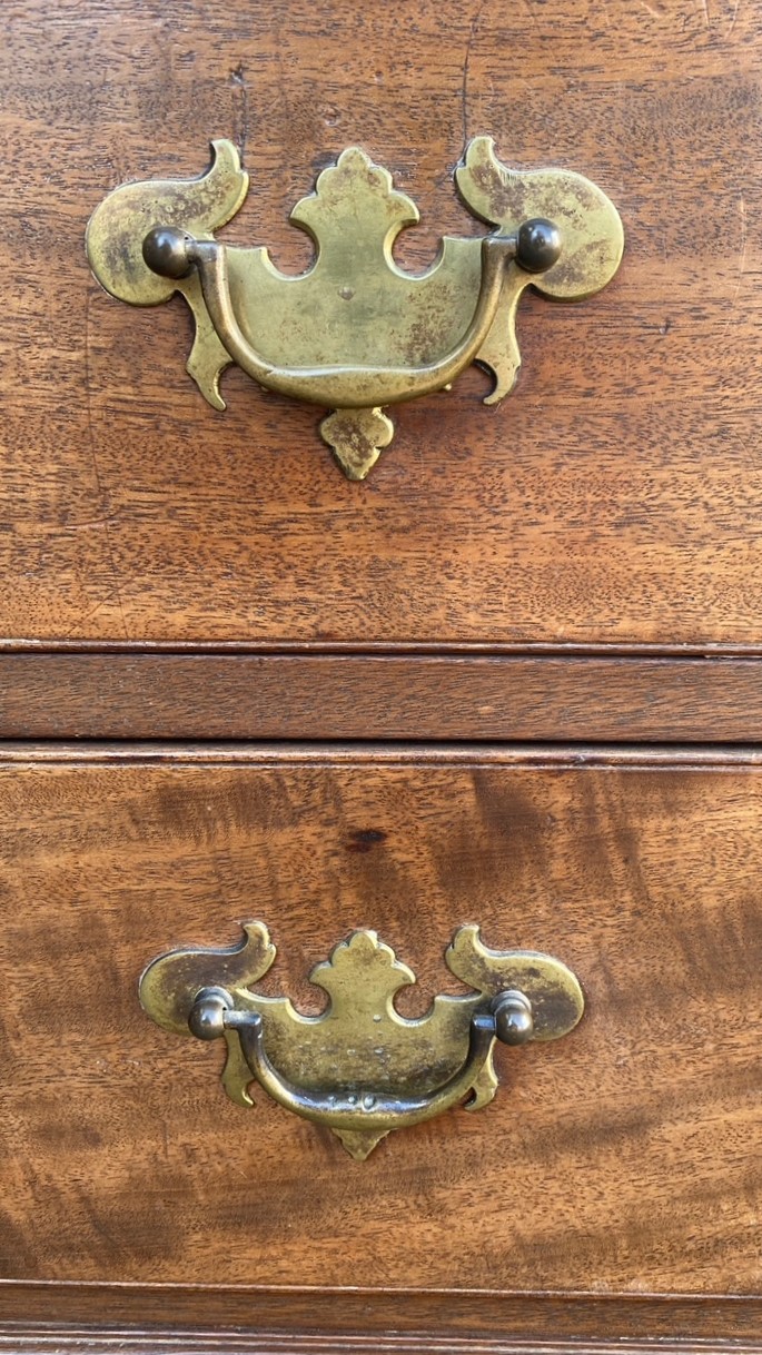 19th Century mahogany 2-drawer bedside cupboard/table, width 47cm, height 69cm, depth 40cm. - Image 8 of 10