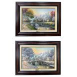 Thomas Kinkade (American, 1958-2012) – A pair of limited edition Cobblestone prints to include; ‘