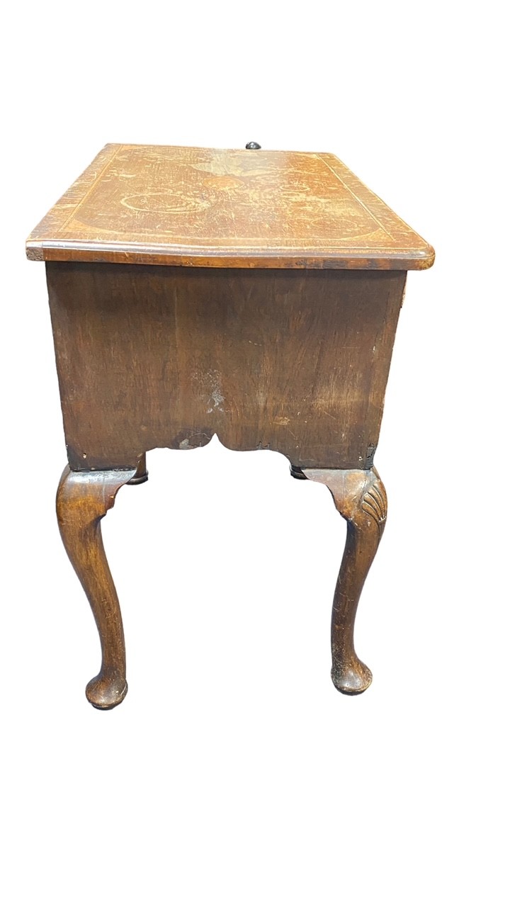 18th Century walnut cabriole leg lowboy, width 76cm, depth 46cm, height 77cm. - Image 10 of 13