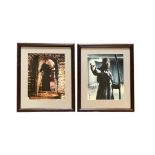 The Matrix – Pair of framed signed photographs of characters from The Matrix to include; a colour