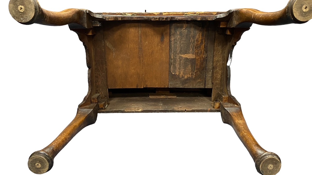18th Century walnut cabriole leg lowboy, width 76cm, depth 46cm, height 77cm. - Image 13 of 13