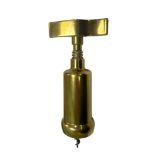 A brass closed barrel corkscrew.