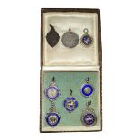 Selection of six hallmarked silver 1920’s & 1930’s Birmingham football medals to include; a silver