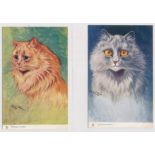 Louis Wain – Tuck & Sons 'Louis Wain’s Cats' series postcards with “She Cometh Not!” (x2), "He