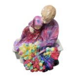 Royal Doulton - two unboxed figures and loving cup, to include "Old Balloon Seller" HN1315, "