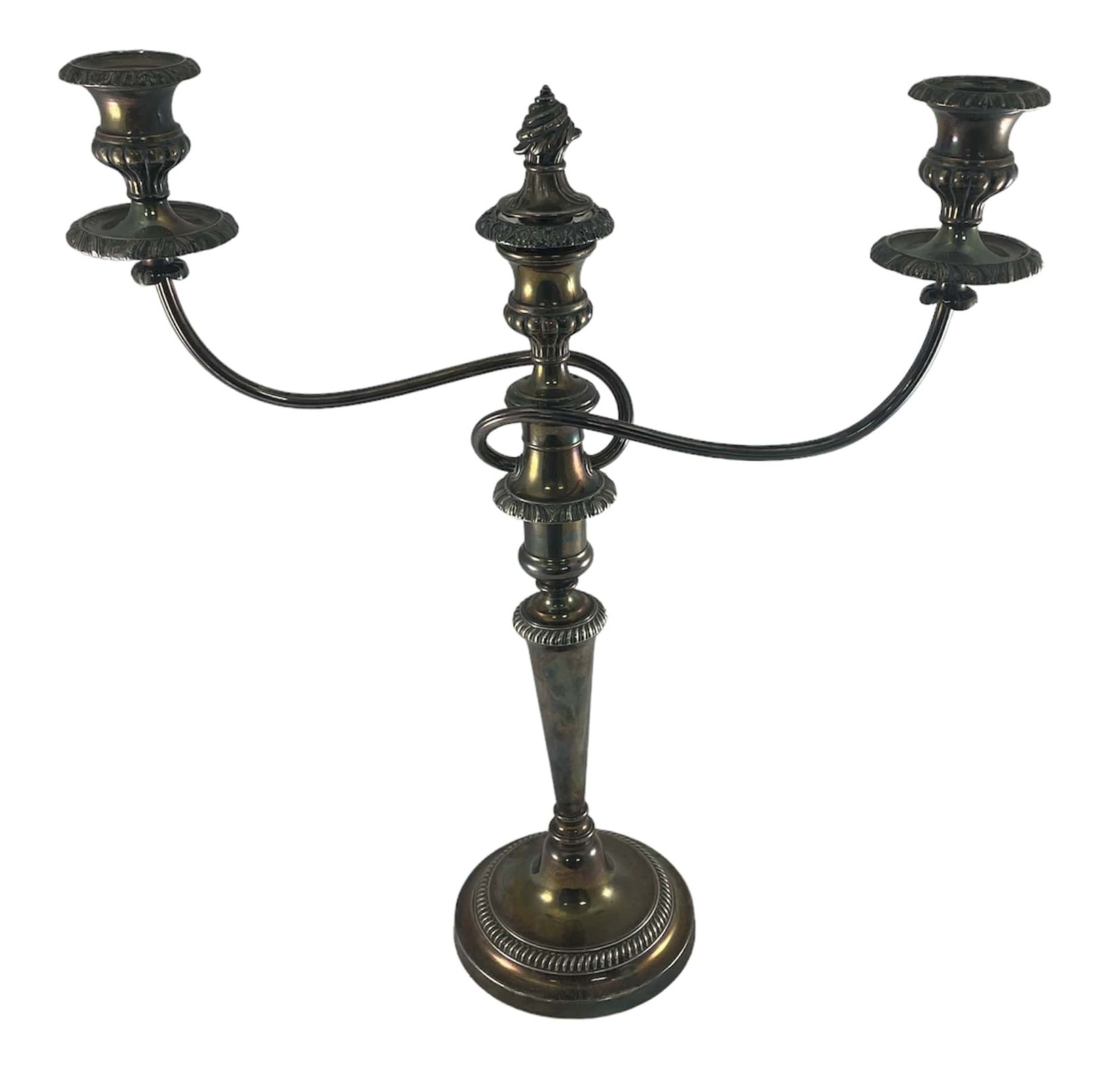 18th/ early 19th century Sheffield plate three light candelabra by Matthew Boulton, stamped with a