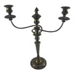 18th/ early 19th century Sheffield plate three light candelabra by Matthew Boulton, stamped with a