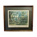 Norman Thelwell, limited edition humorous fly-fishing print, ‘The Dry Fly Purist’ signed Norman