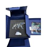 Swarovski crystal 'Siku' Polar Bear and plaque, designed by designed by Anton Hirzinger and