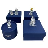 Swarovski Kris Bear crystal figures, including 'Fritz' (9400 NR 000 115), 'Especially for you' (9400