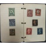 Collection of Childhood stamps in small album and smaller stockbook, including Great Britain 1840 1d