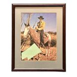 Gary Cooper (1901-1961) – A framed colour photograph with hole removed for signature signed by