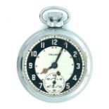 A Triumph pocket watch. Made in G. Britain to front of smaller second dial.