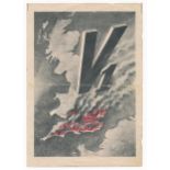 Second World War Propaganda leaflet, V-1 (Burning South Coast)