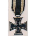 Germany – A First World War German Iron Cross (2nd Class), dated 1914, with ribbon.