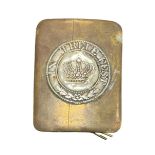 Bavarian buckle with imperial crown and ‘In Treue Fest’ Bavarian motto. 7cm x 9cm.