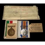 First World War (WWI) medal pair to include; British War Medal inscribed to ‘Leslie D. Graham’ and